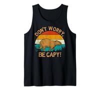 Capybara Vintage Retro Style Awesome Don't Worry, Be Capy Canotta