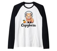 Capybara Wild Animal Forest Giant Cavy Rodent Capybaras Maglia con Maniche Raglan