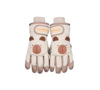 Capybara Winter Gloves, Capybara Women Ski Gloves, Waterproof Windproof Thermal Snow Glove, for Skiing Cycling Outdoor Sports for Women Men (A,L)