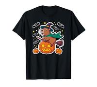 Capybara Witch Hat Halloween Candy Pumpkin Maglietta
