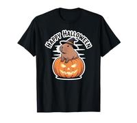 Capybara Witch Hat Happy Halloween Fall Maglietta
