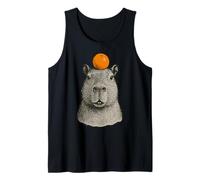 Capybara With Mandarin On The Head Canotta