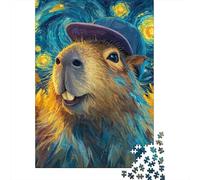 Capybara with Sunflowers Puzzle Impossibili 1000 Pezzi Decorazione Per La Casa. Rilassamento E Intelligence Per Adulti E Ragazzi Da 14 Anni 38x26cm/1000pcs