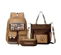 Capybara - Zaino da scuola estetico riflettente | Borsa a tracolla astuccio per cancelleria per bambini, studenti, viaggi, amanti del compleanno, laurea, B, riferimento alla descrizione, Unisex