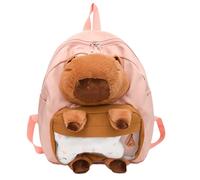 Capybara, zaino in peluche, borsa per la scuola dei cartoni animati, graziosa confezione di libri, tracolla morbida, design leggero, accessorio per bambini per ragazze, ragazzi, scuola, viaggi, uso