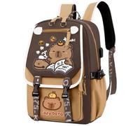 Capybara Zaino per Bambini, Capybara Zainetti Scolastico Zainetto Cartone Animato Borse Scuola Materna Regolabili Zainetto Leggero e Impermeabile Borsa da Casual Viaggio Stampato Zaino Regalo