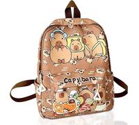 Capybara Zaino per Bambini, Capybara Zainetti Scuola Elementare Set con Astuccio Cartone Animato Borse Scuolas Cartoon Zaino Casual Borsa Bag Carino Zainetto Casual Scuola Scuolas Zainetti per Bambini