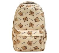 Capybara - Zaino per computer portatile, con scomparti multipli, imbottitura traspirante, cachi, M