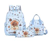 Capybara - Zaino per ragazze, astuccio estetico, set di borse per snack per adulti, adolescenti, studenti, insegnanti, bambini, viaggi, picnic