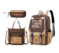 Capybara Zaino Set - Capybara School Bag | Capybara-Stationery Set | Adorabile Junior High School Capybara Zaino |, A, Refer to description, Unisex