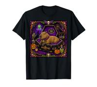 Capybara Zombie Ghoul Undead Vampiro Coffin Spooky Horror Maglietta