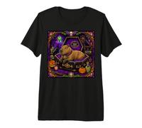 Capybara Zombie Ghoul Undead Vampiro Coffin Spooky Horror Maglietta Premium