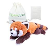 capybaraflying Peluche panda rosso ponderato, Peluche panda rosso ponderato da 21in 4,4lb per abbracciare, Utilizzabile nel Cuscino in peluche Regalo per tutte le età - Bambini, adolescenti e adulti