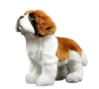 capybaraflying Simpatico peluche simulato di San Bernardo,26cm/10in realistico peluche di San Bernardo, decorazione da camera da letto per adolescenti marrone