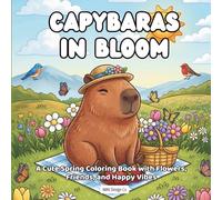 Capybaras In Bloom A Cute Spring Coloring Book with Flowers, Friends, and Happy Vibes: A Cute Capybara Coloring Book with Spring Flowers, Garden ... Relaxing Nature Scenes for All Ages 8.5x8.5