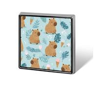 Capybaras Monstera Ice Cream Cone smalto spilla da bavero spilla per donne uomini gioielli zaino cappelli decorazione