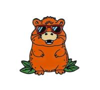 Capybaras Revers Pin Elegante Spilla Per Le Donne Abbigliamento Silenzioso Tematico Per Abiti Di Tutti I Giorni E Event Capybara Gioielli, Taglia unica, come descritto