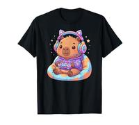 Capybaras Rodents Gaming Can't Hear You I'm Gaming Capybara Maglietta