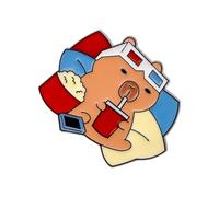 Capybaras Spilla Charm Pin Capybaras Moda Metal Texture Adatto Per Elegante Backpack Fatto A Mano, Taglia unica, come descritto