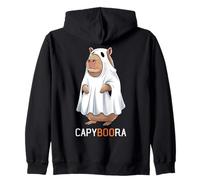 Capyboora Capy-Boo-Ra Capybara Ghost Lenzuolo Halloween Felpa con Cappuccio