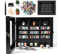 CapyBud Anxiety - Mini libreria per libri per alleviare lo stress e decorazione divertente, piccola biblioteca decorativa in miniatura con piante in vaso, mini radio per gli amanti dei libri, regali