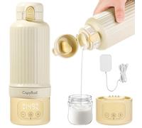 CapyBud Scaldabiberon portatile da viaggio, scalda latte staccabile da 480 g, riscaldamento rapido, sterilizzatore integrato, mantiene caldo 48 ore, controllo preciso della temperatura, scaldabiberon