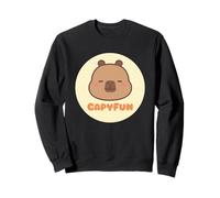 CapyFun Capybara - Simpatico Logo con Cerchio Luminoso Felpa