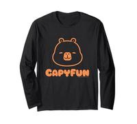 CapyFun - Carino Capybara Face Logo Maglia a Manica