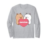 CapyFun Love Heart San Valentino Maglia a Manica
