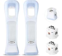 CapzoStone Confezione da 2 accessori Motion Plus con custodia in silicone per telecomando Wii, Wiimote Motion Plus, adattatore di ricambio con cover in silicone compatibile con controller Nintendo Wii