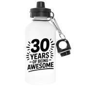 Capzy 30 Years Of Being Awesome Bianca Bottiglia D'acqua Alluminio Per Esterni Pollutant Free White Water Bottle Aluminium For Outdoors