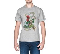 Capzy Alan-A-Dale RoosterOo-De-Lally Golly What A Day Tattoo Watercolor Painting Robin Hood Grigio Uomo Maglietta Grey Men's T-Shirt Tee