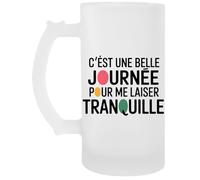 Capzy C’est Une Belle Journée Pour Me Laisser Tranquille Un Verre Bière Agresser Tasse Boccale Di Birra Beer Mug