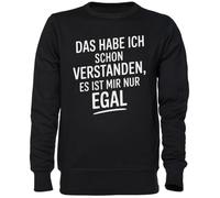 Capzy Das Habe ICH Schon Verstanden Es Ist MIR Nur Egal Nero Felpa Maglione Unisex Uomo Donna Black Unisex Jumper