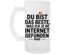 Capzy Du Bist Das Beste Was Ich Je Im Internet Gefunden Habe Glas Bier Becher Tasse Boccale Di Birra Beer Mug