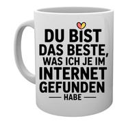 Capzy Du Bist Das Beste Was Ich Je Im Internet Gefunden Habe Glas Bier Becher Tasse Tazza Della Tazza Mug Cup