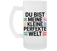 Capzy Du Bist Meine Kleine Perfekte Welt Glas Bier Becher Tasse Boccale Di Birra Beer Mug