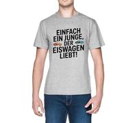 Capzy Einfach Ein Junge der Eiswagen Liebt Grey Men's T-Shirt Tee