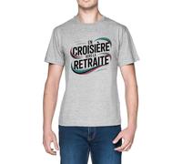 Capzy En Croisière vers La Retraite Grey Men's T-Shirt Tee