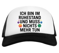 Capzy ICH Bin Im Ruhestand und Muss Nichts Mehr Tun Glas Bier Becher Tasse Berretto da Baseball Unisex Nero Bianco Baseball cap White Black
