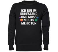 Capzy ICH Bin Im Ruhestand und Muss Nichts Mehr Tun Nero Felpa Maglione Unisex Uomo Donna Black Unisex Jumper