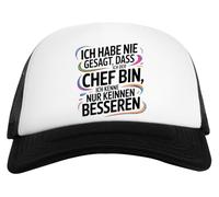 Capzy ICH Habe NIE Gesagt Dass ICH der Chef Bin Glas Bier Becher Tasse Berretto da Baseball Unisex Nero Bianco Baseball cap White Black