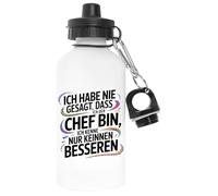 Capzy Ich Habe Nie Gesagt Dass Ich Der Chef Bin Glas Bier Becher Tasse Bianca Bottiglia D'acqua Alluminio Per Esterni Pollutant Free White Water Bottle Aluminium For Outdoors