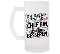 Capzy Ich Habe Nie Gesagt Dass Ich Der Chef Bin Glas Bier Becher Tasse Boccale Di Birra Beer Mug