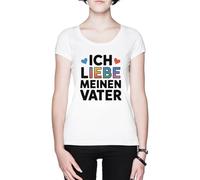 Capzy ICH Liebe Meinen Vater Bianca Donna Maglietta White Women's T-Shirt Tee