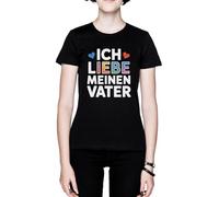 Capzy ICH Liebe Meinen Vater Nero Donna Maglietta Black Women's T-Shirt Tee