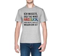 Capzy ICH Wusste der Tag Wird Hässlich Aber Nicht Grey Men's T-Shirt Tee
