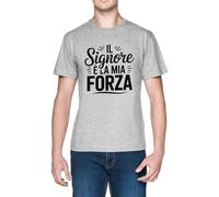 Capzy Il Signore È La Mia Forza Grey Men's T-Shirt Tee