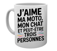 Capzy J’aime Ma Moto Mon Chat Et Peut-Être Un Verre Bière Agresser Tasse Tazza Della Tazza Mug Cup