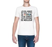 Capzy Je N’ai Jamais Dit Que J’étais Le Patron Je Ne Bianca Uomo Maglietta White Men's T-Shirt Tee